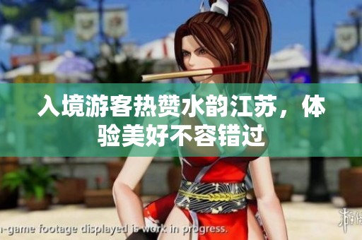 入境游客热赞水韵江苏，体验美好不容错过