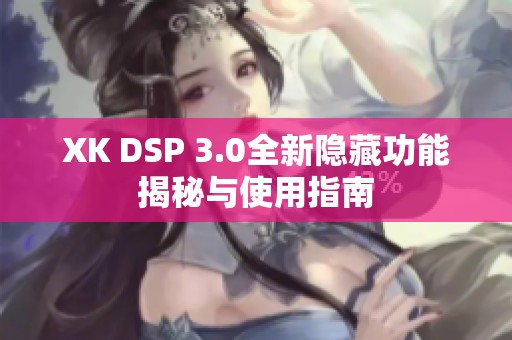 XK DSP 3.0全新隐藏功能揭秘与使用指南