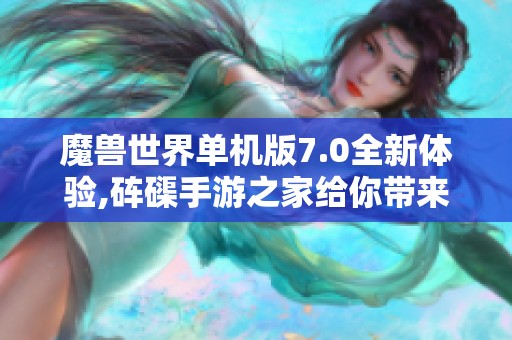 魔兽世界单机版7.0全新体验,砗磲手游之家给你带来不一样的乐趣