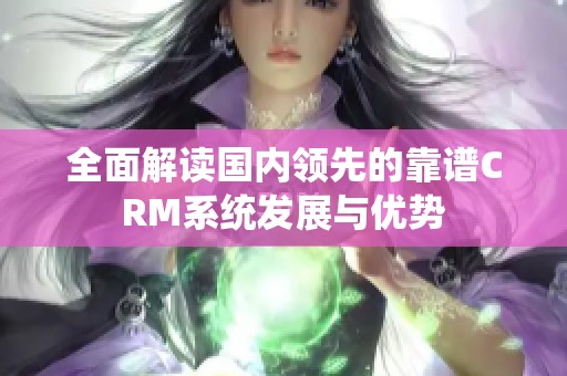 全面解读国内领先的靠谱CRM系统发展与优势