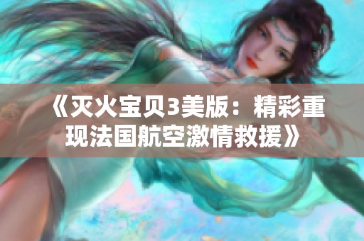 《灭火宝贝3美版：精彩重现法国航空激情救援》
