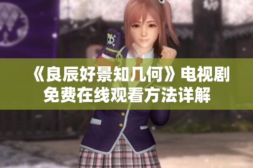 《良辰好景知几何》电视剧免费在线观看方法详解