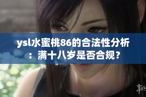 ysl水蜜桃86的合法性分析：满十八岁是否合规？