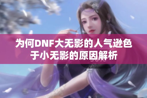 为何DNF大无影的人气逊色于小无影的原因解析
