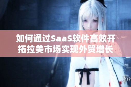 如何通过SaaS软件高效开拓拉美市场实现外贸增长