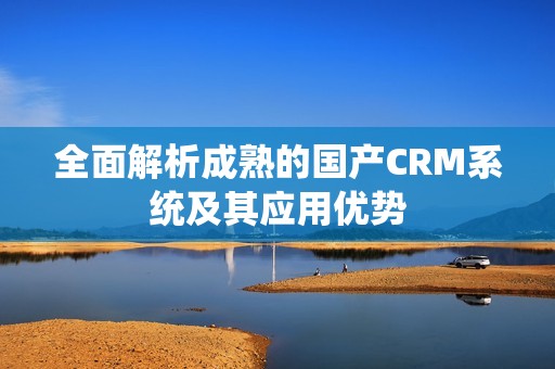 全面解析成熟的国产CRM系统及其应用优势