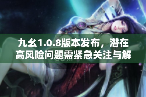 九幺1.0.8版本发布，潜在高风险问题需紧急关注与解决