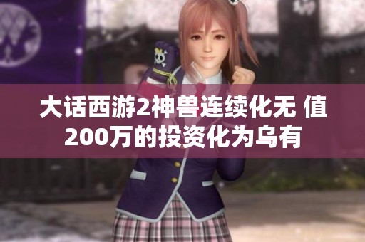 大话西游2神兽连续化无 值200万的投资化为乌有
