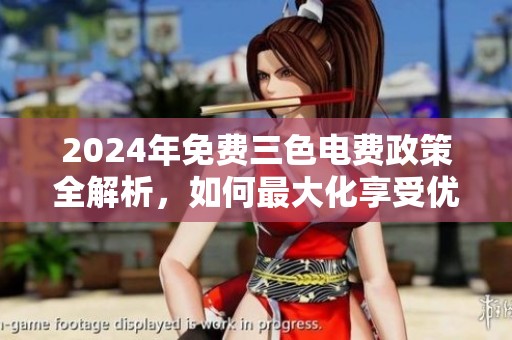 2024年免费三色电费政策全解析，如何最大化享受优惠