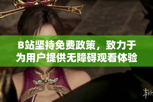 B站坚持免费政策，致力于为用户提供无障碍观看体验