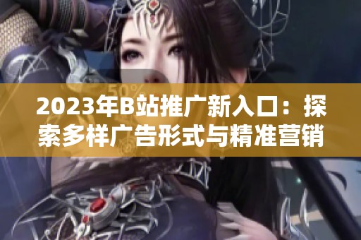 2023年B站推广新入口：探索多样广告形式与精准营销策略