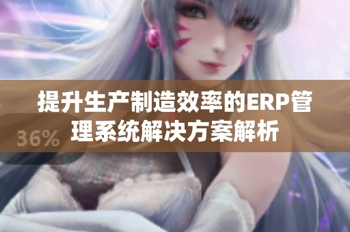 提升生产制造效率的ERP管理系统解决方案解析