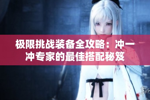 极限挑战装备全攻略：冲一冲专家的最佳搭配秘笈