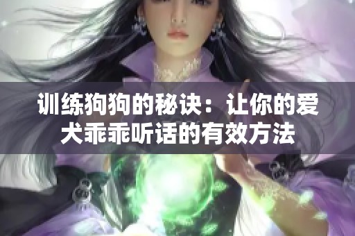 训练狗狗的秘诀：让你的爱犬乖乖听话的有效方法