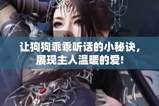 让狗狗乖乖听话的小秘诀，展现主人温暖的爱!