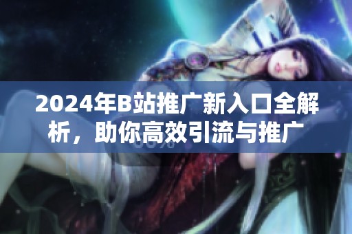 2024年B站推广新入口全解析，助你高效引流与推广