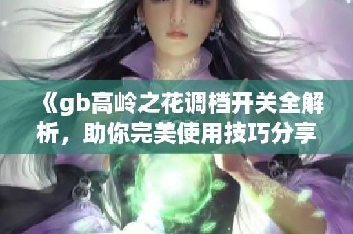 《gb高岭之花调档开关全解析，助你完美使用技巧分享》