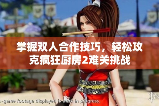 掌握双人合作技巧，轻松攻克疯狂厨房2难关挑战