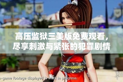 高压监狱三美版免费观看，尽享刺激与紧张的犯罪剧情