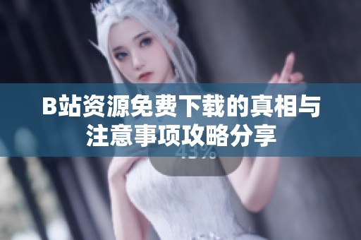 B站资源免费下载的真相与注意事项攻略分享