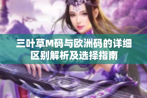 三叶草M码与欧洲码的详细区别解析及选择指南