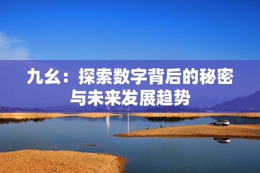 九幺：探索数字背后的秘密与未来发展趋势