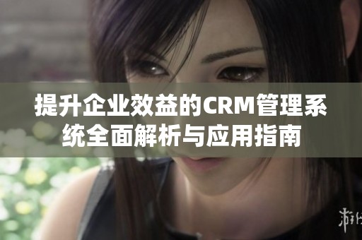 提升企业效益的CRM管理系统全面解析与应用指南