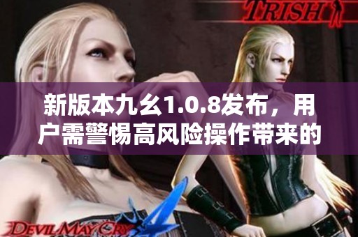 新版本九幺1.0.8发布，用户需警惕高风险操作带来的隐患