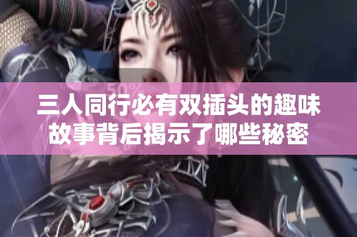 三人同行必有双插头的趣味故事背后揭示了哪些秘密