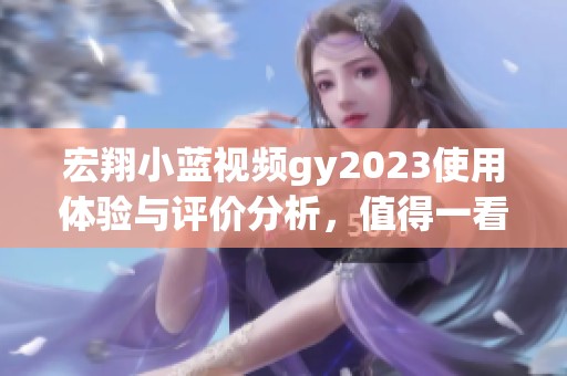 宏翔小蓝视频gy2023使用体验与评价分析，值得一看！