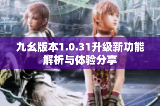 九幺版本1.0.31升级新功能解析与体验分享