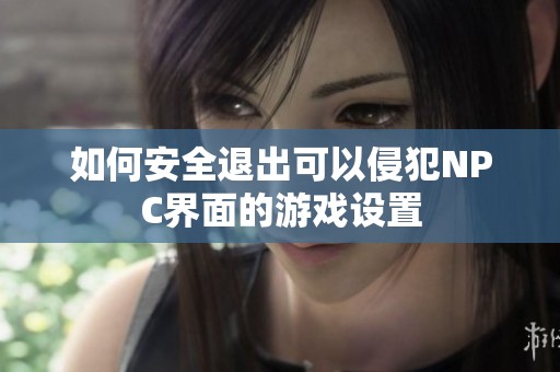 如何安全退出可以侵犯NPC界面的游戏设置