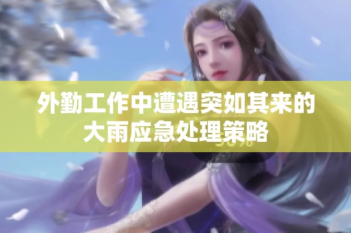 外勤工作中遭遇突如其来的大雨应急处理策略