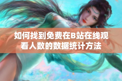 如何找到免费在B站在线观看人数的数据统计方法