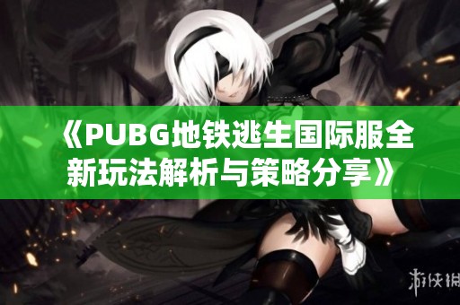 《PUBG地铁逃生国际服全新玩法解析与策略分享》