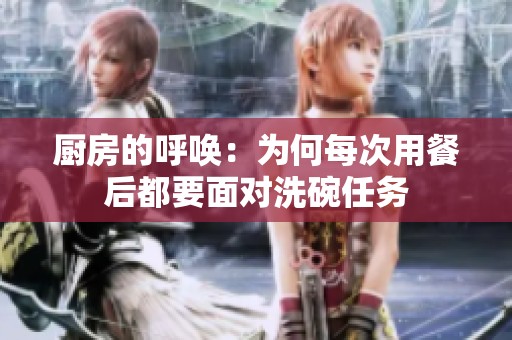 厨房的呼唤：为何每次用餐后都要面对洗碗任务