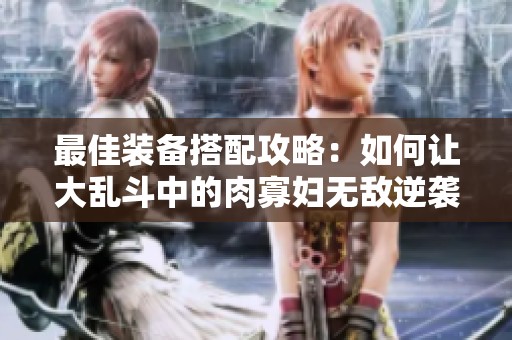 最佳装备搭配攻略：如何让大乱斗中的肉寡妇无敌逆袭