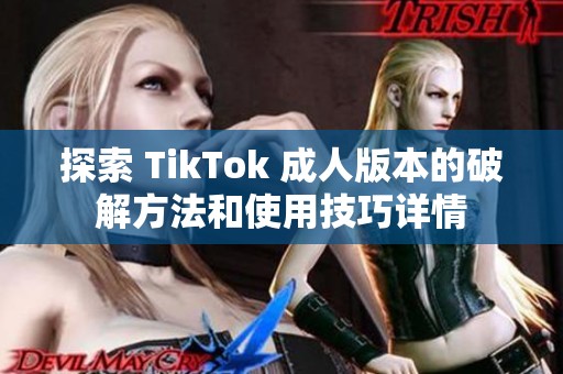 探索 TikTok 成人版本的破解方法和使用技巧详情