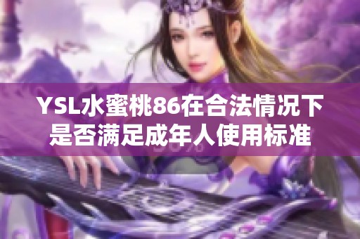 YSL水蜜桃86在合法情况下是否满足成年人使用标准