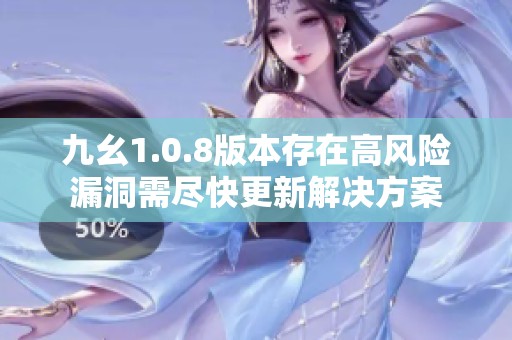 九幺1.0.8版本存在高风险漏洞需尽快更新解决方案