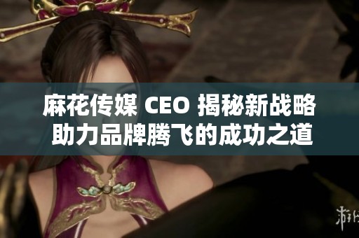 麻花传媒 CEO 揭秘新战略 助力品牌腾飞的成功之道