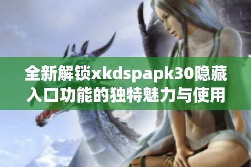 全新解锁xkdspapk30隐藏入口功能的独特魅力与使用指南