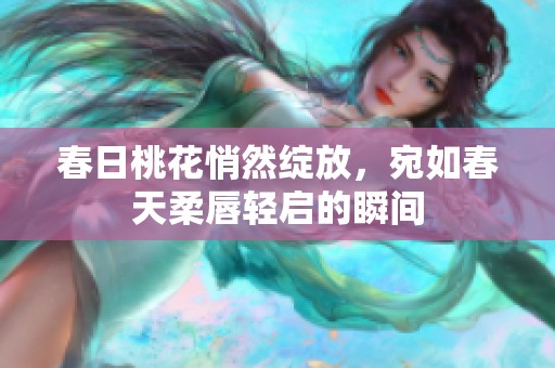 春日桃花悄然绽放，宛如春天柔唇轻启的瞬间