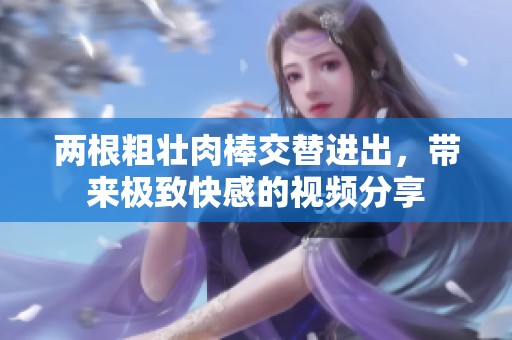 两根粗壮肉棒交替进出，带来极致快感的视频分享