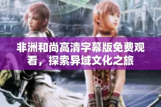 非洲和尚高清字幕版免费观看，探索异域文化之旅