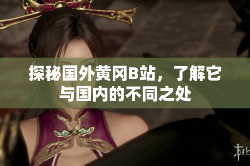 探秘国外黄冈B站，了解它与国内的不同之处