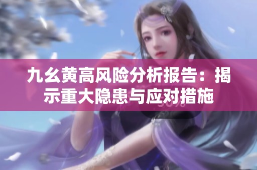 九幺黄高风险分析报告：揭示重大隐患与应对措施