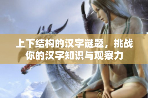 上下结构的汉字谜题，挑战你的汉字知识与观察力