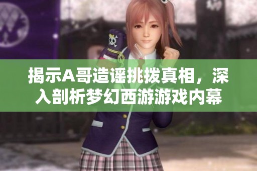 揭示A哥造谣挑拨真相，深入剖析梦幻西游游戏内幕