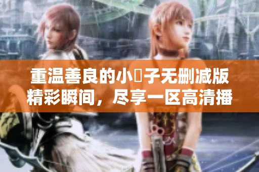 重温善良的小峓子无删减版精彩瞬间，尽享一区高清播放体验